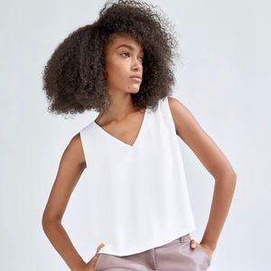 Babaton white tank blouse